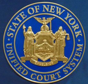 New York Unified Courts System<br>18"Butyrate Bronze Ox Wall Seal